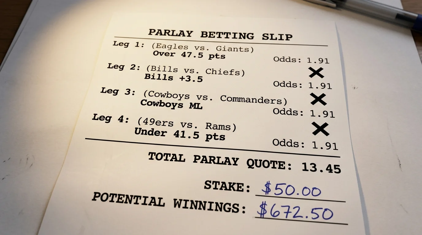 NFL Parlays Kombiwetten Quotenmultiplikation Risiken und Buchmachermarge bei deutschen Sportwettanbietern