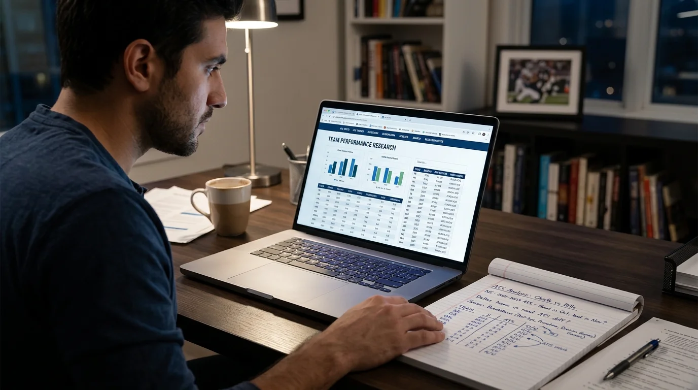 ATS-Bilanz NFL-Team Recherche Spread-Performance Analyse Datenquellen für Wettanalyse