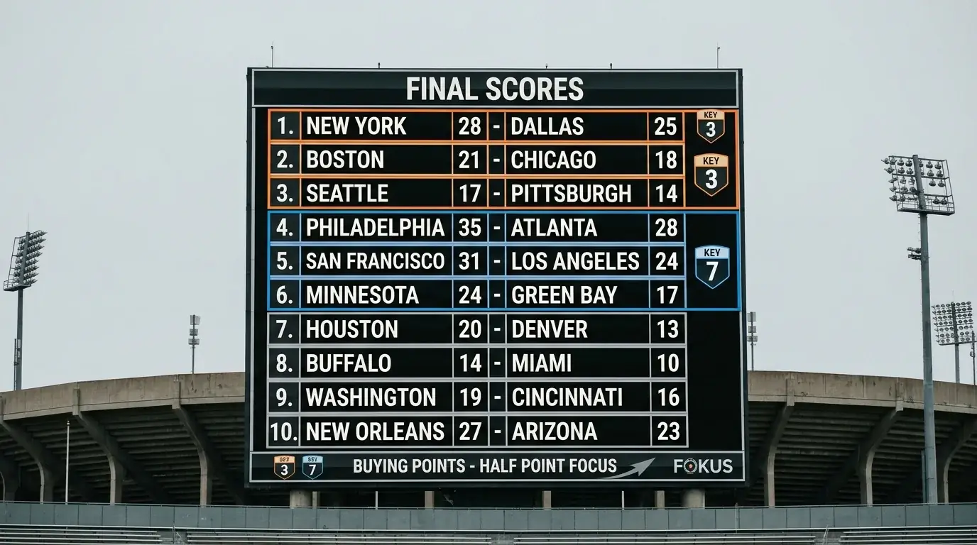 Buying Points strategisch auf NFL Key Numbers 3 und 7 anwenden für bessere Spread-Trefferquote