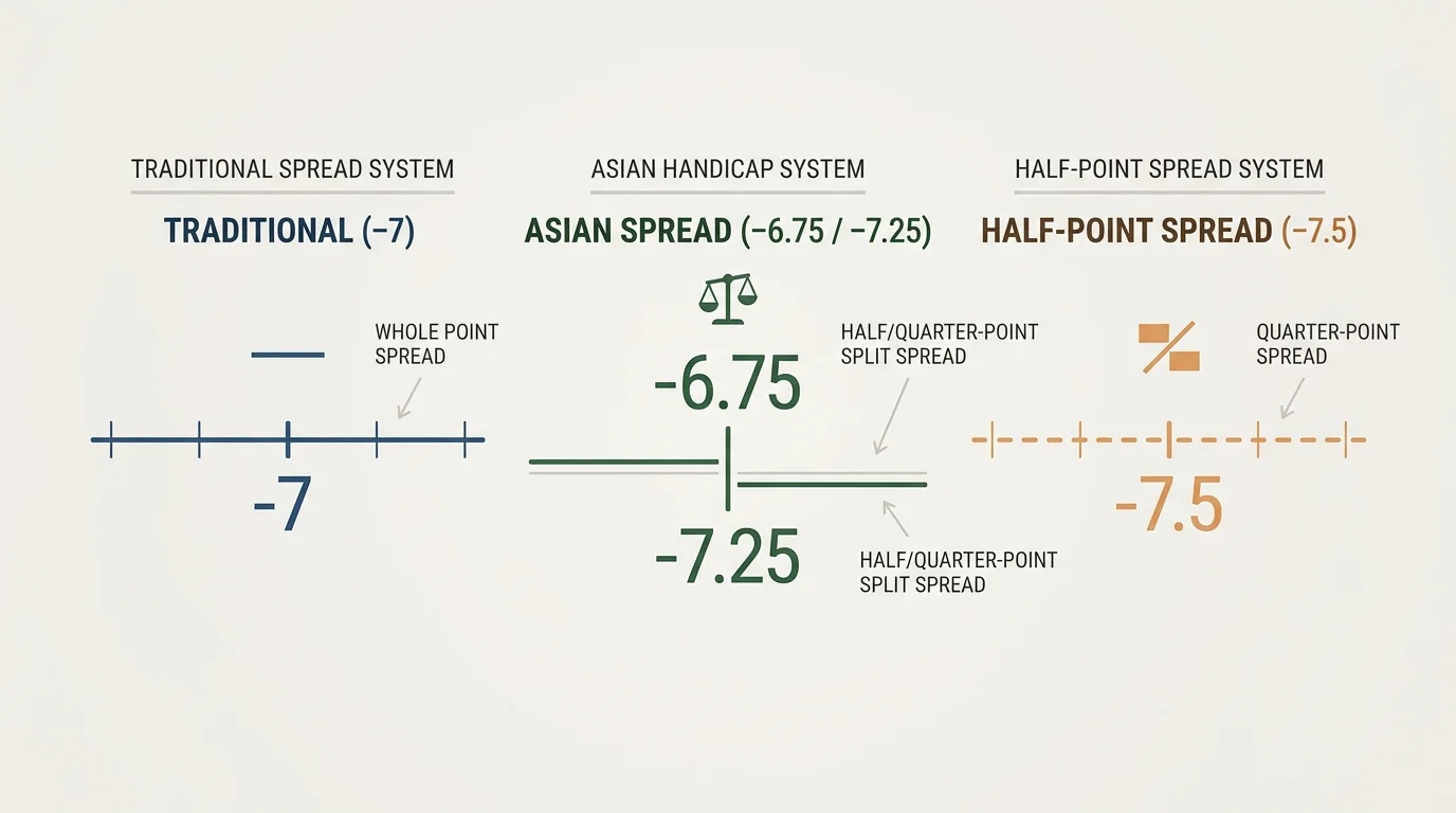 Asian Handicap im American Football NFL Unterschied zum Point Spread warum irrelevant