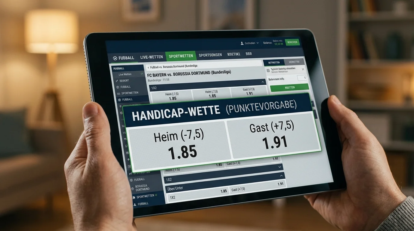 Europäisches Handicap Bezeichnung bei deutschen Buchmachers NFL American Football Handicap-Wette