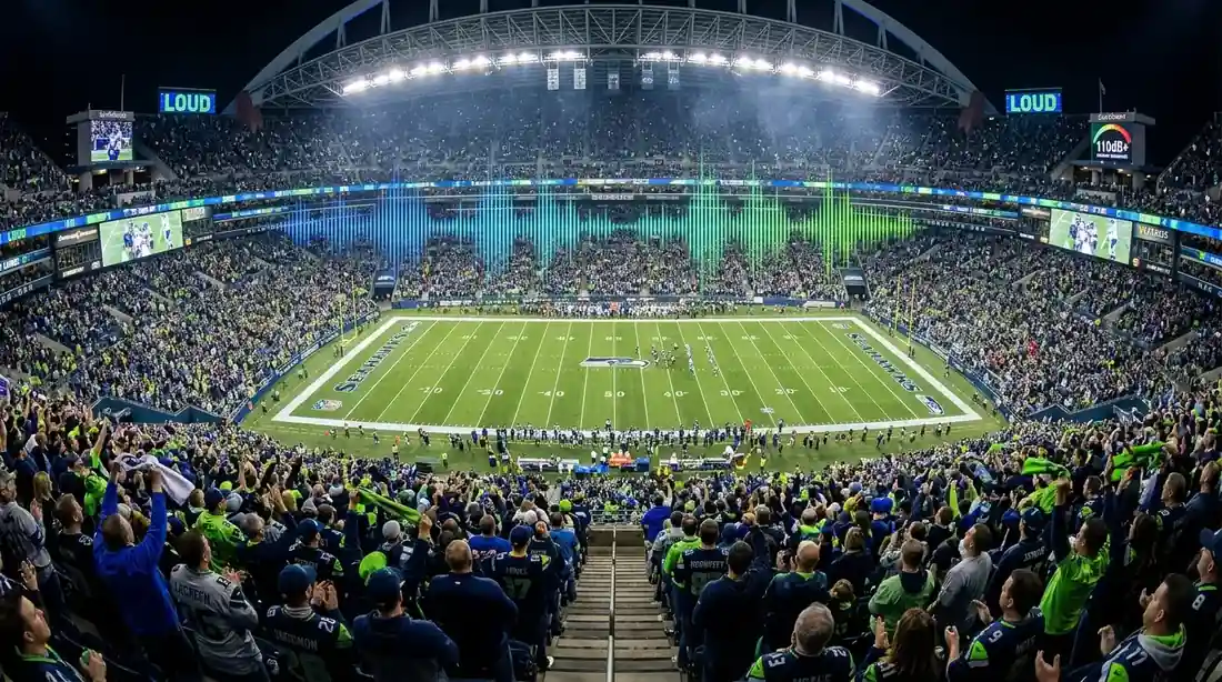Stadionatmosphäre und Publikumslärm als Teil des Heimvorteils im NFL-Spread