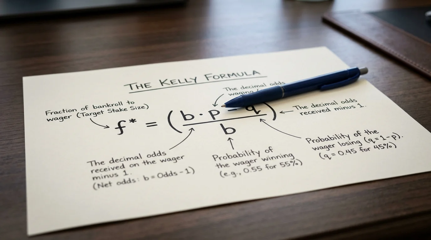 Kelly-Kriterium Formel fuer mathematische Einsatzoptimierung im NFL Bankroll-Management