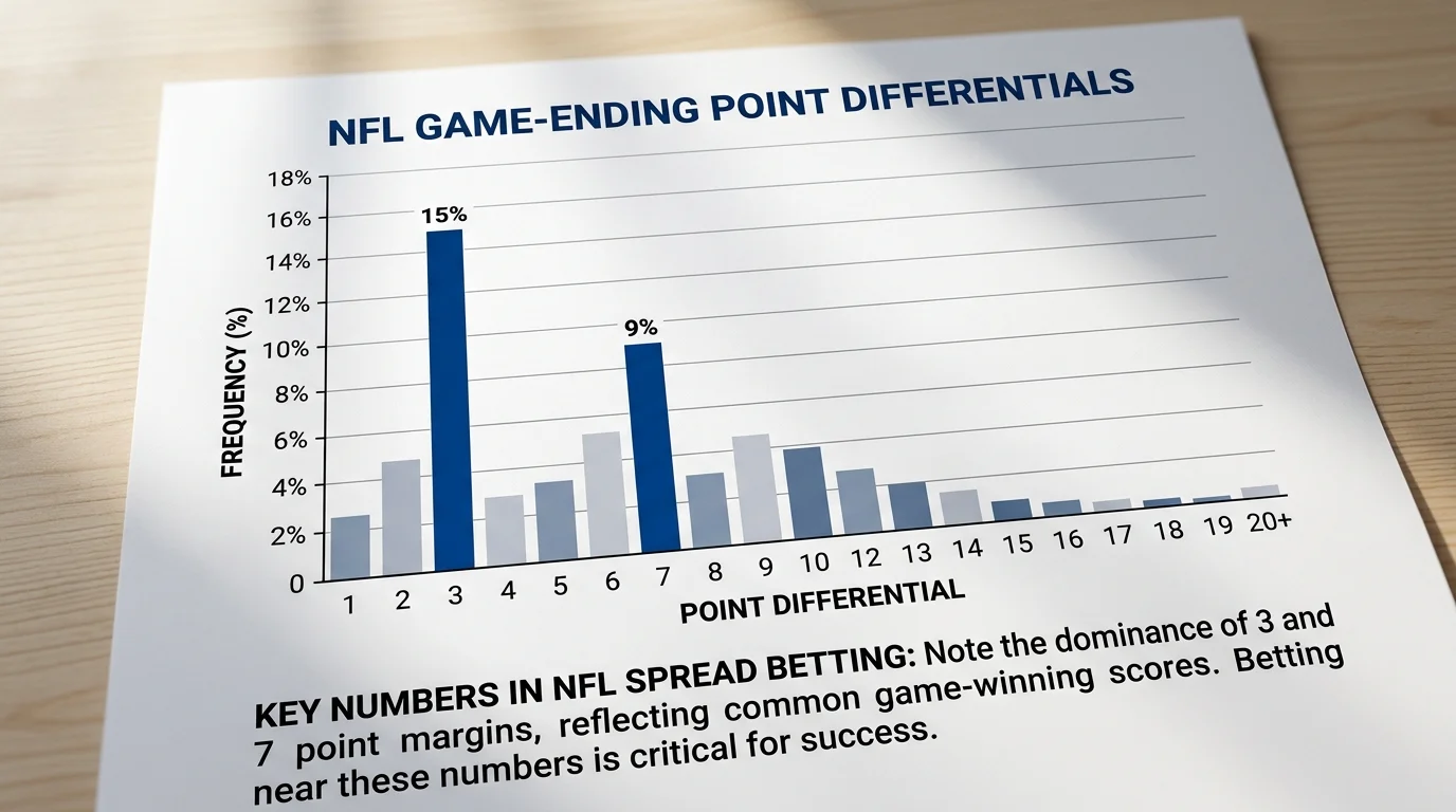 NFL Scoring-Muster Punkteverteilung Field Goal Touchdown Spread-Wetten Häufigkeit Endstände