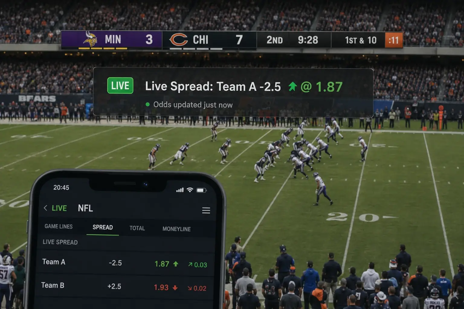 Live-Spread-Strategie beim NFL-Wetten in Deutschland: Informationsvorsprung und Timing nutzen