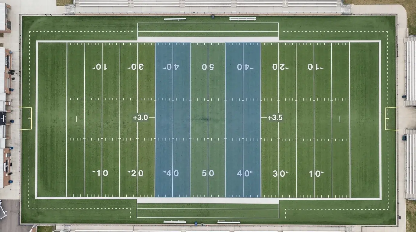 Statistischer Wert eines halben Punktes beim NFL-Spread am Beispiel der Key Number 3
