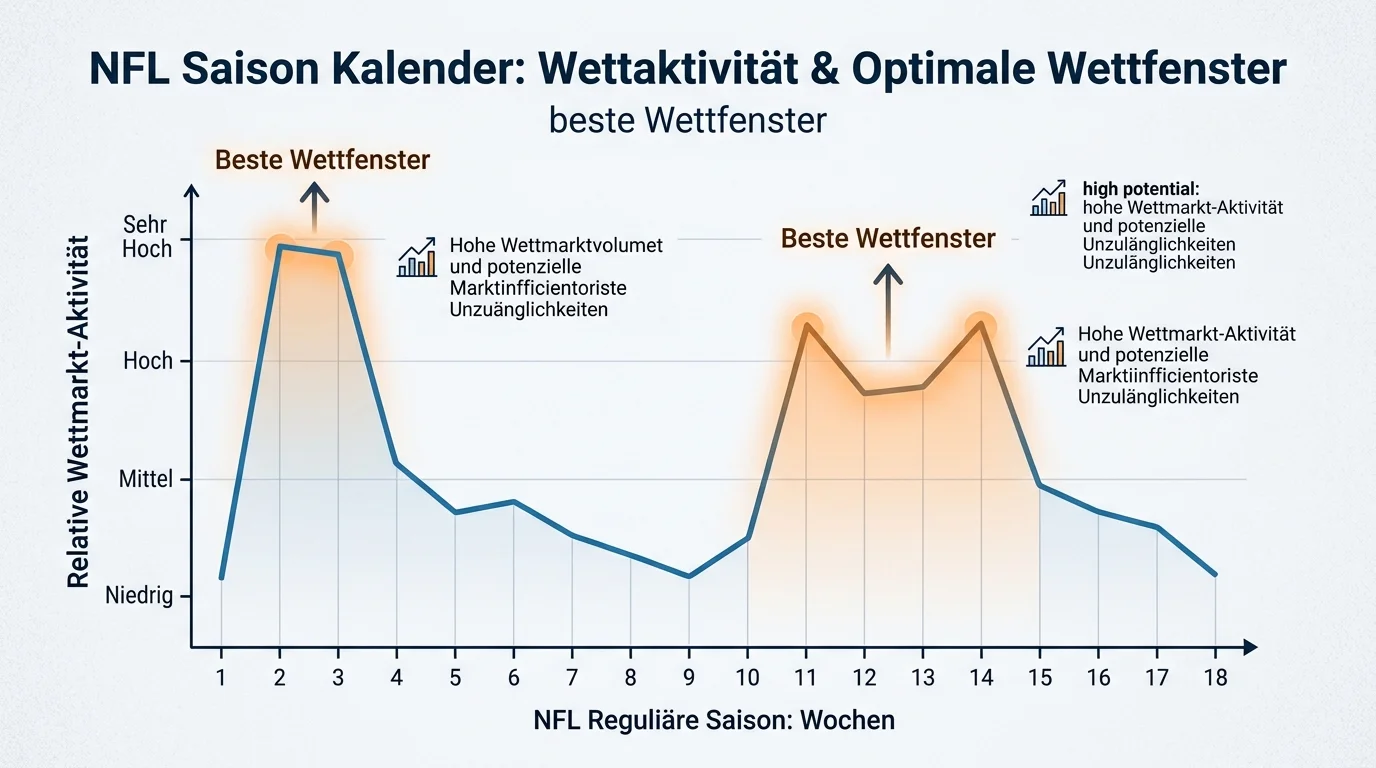 Beste Wett-Fenster in der NFL Saison 2026 — Wochen mit attraktiven Spread-Wetten für deutsche Wetter