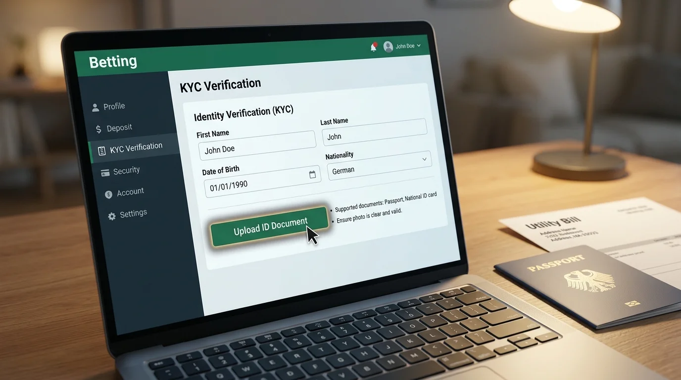 Konto erstellen KYC Verifizierung bei GGL-lizenziertem Sportwettanbieter für NFL Wetten Anfänger