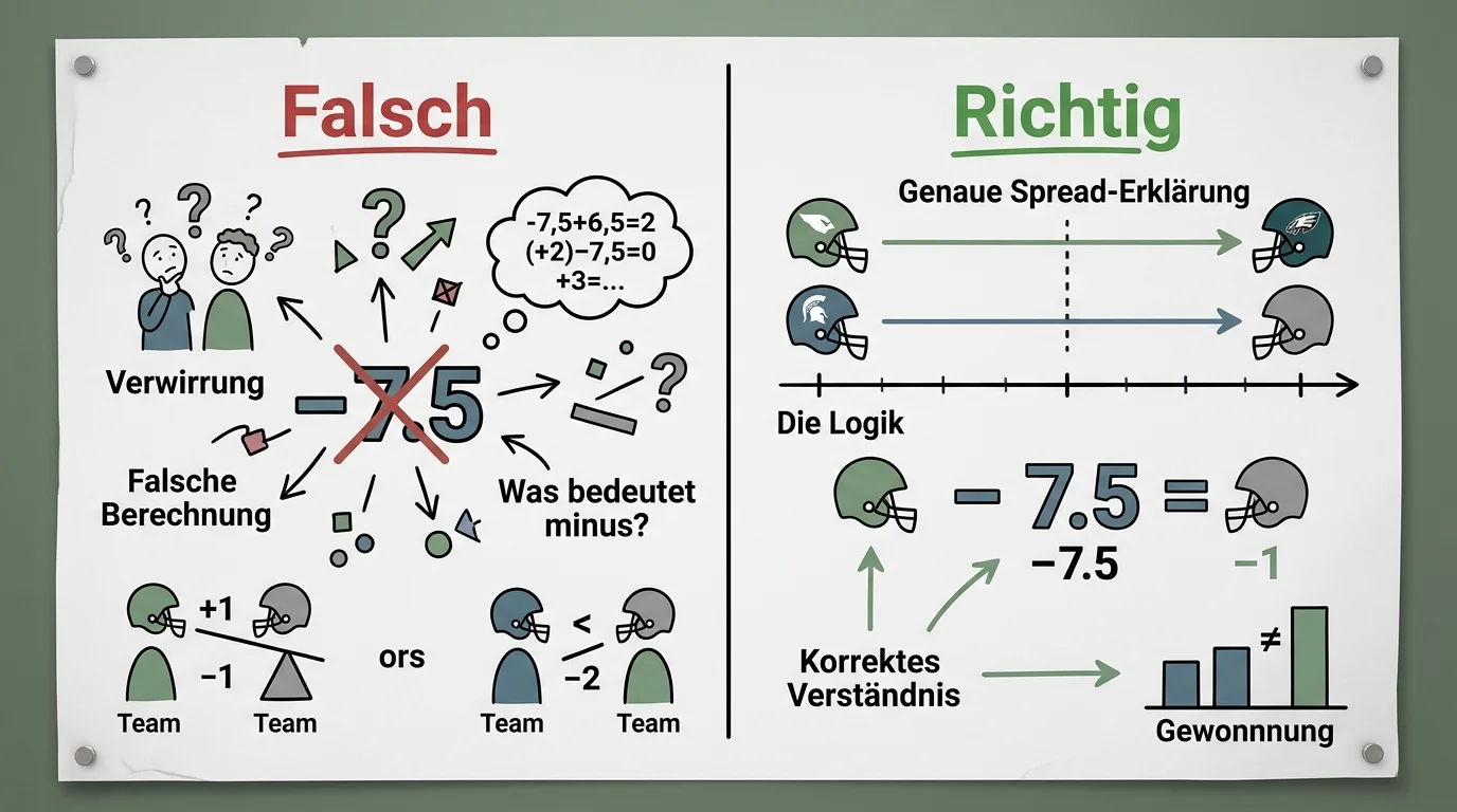 Häufige Missverständnisse beim negativen Point Spread NFL-Wette für Einsteiger erklärt