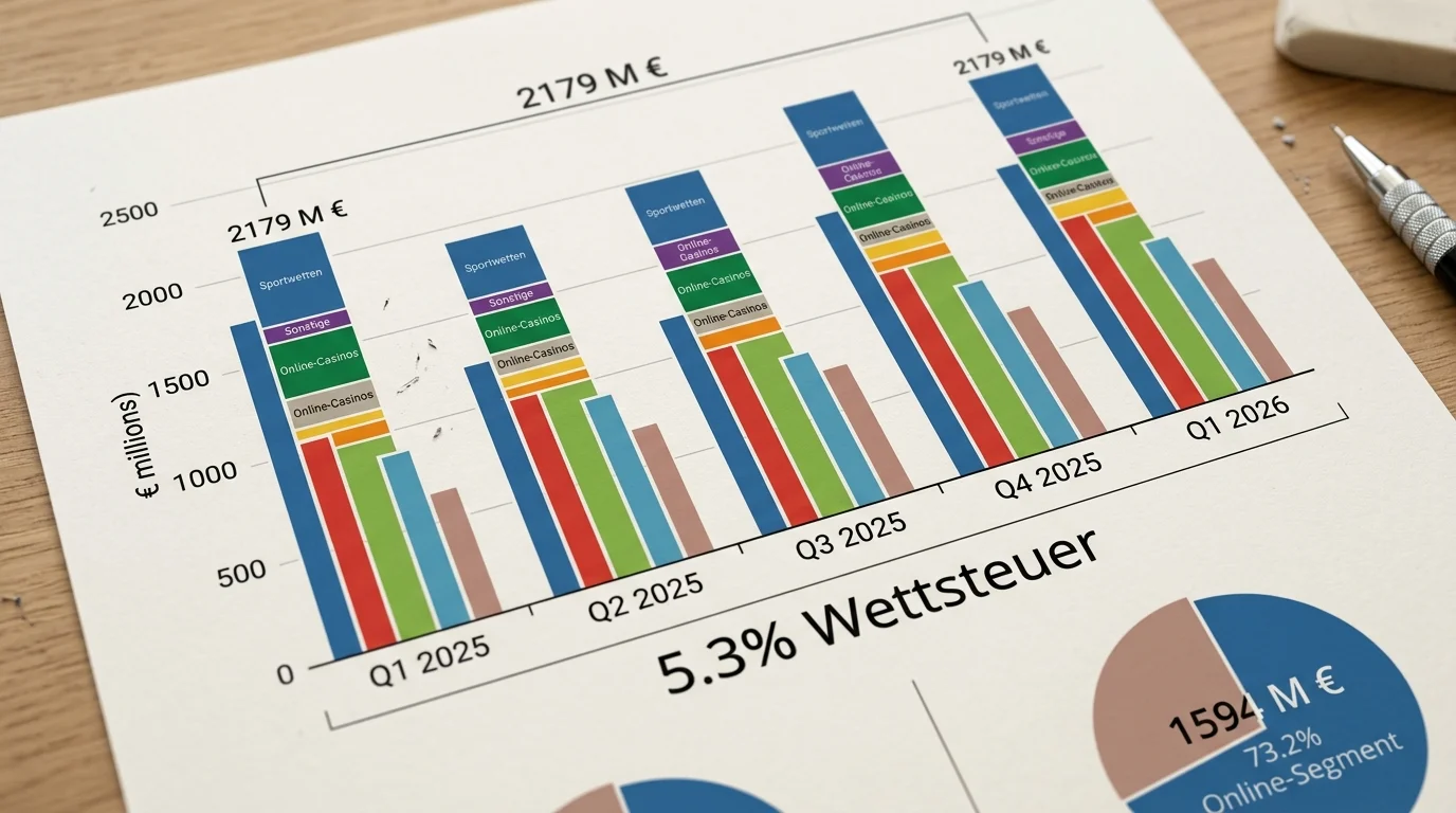 Deutsches Sportwettenmarktvolumen und Steuereinnahmen im Kontext der 5,3-Prozent-Wettsteuer