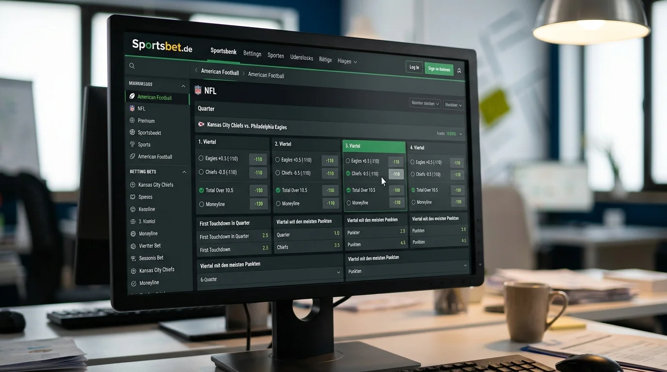 GGL-lizenzierte Anbieter Plattform fuer Viertelwetten NFL Quarter Bets