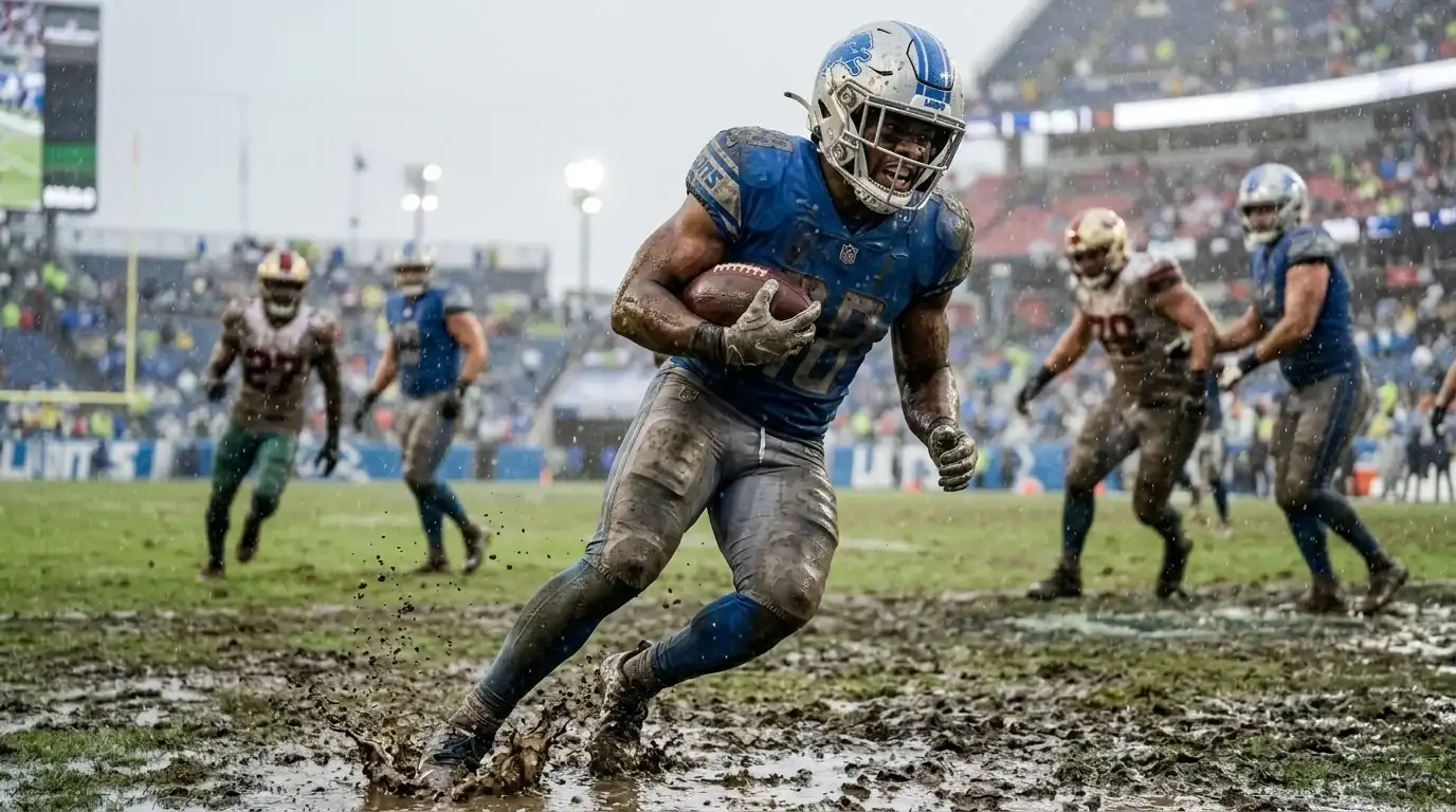 Regen und Kälte beim NFL-Spiel begünstigen das Laufspiel und senken die Scoringrate bei Spread-Wetten